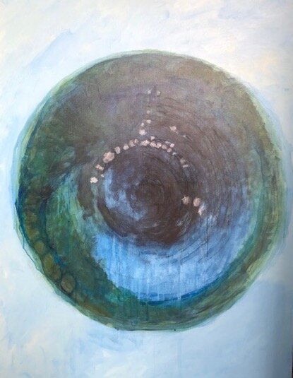 Entering, Leaving 2, mixed media on canvas, 1000x700mm